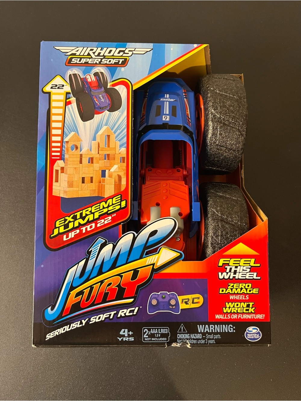 Air Hogs Super Soft Jump Fury with Zero Damage Wheels Extreme Jumping Remote New